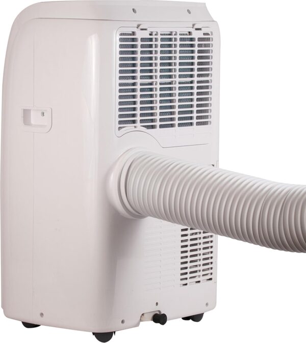 black+decker smart portable air conditioner, 12,000 btu for rooms up to 550 sq. ft., smart portable ac with follow me remote and window kit, bpact12wt, white