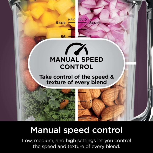ninja tb400 detect kitchen system power blender + processor with blend sense technology, silver