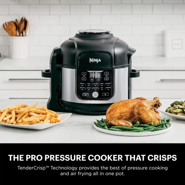shark ninja foodi 11 in 1 6.5 qt pro pressure cooker + air fryer with stainless finish