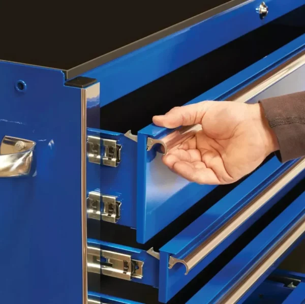 extreme tools rx series 55" 12 drawer roller with hutch and side boxes